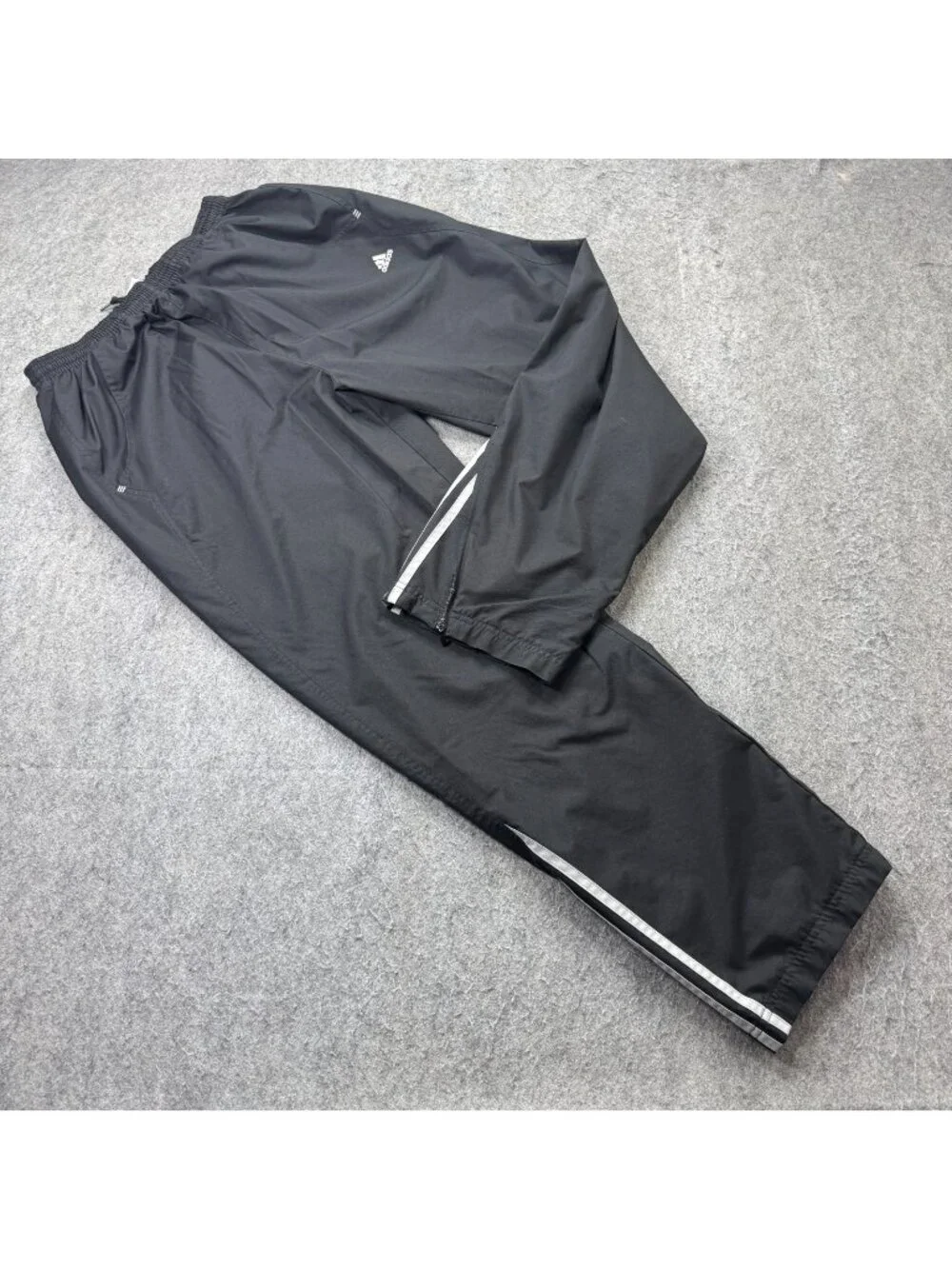 Adidas Windbreaker Track Pants Men L Black Lined 30